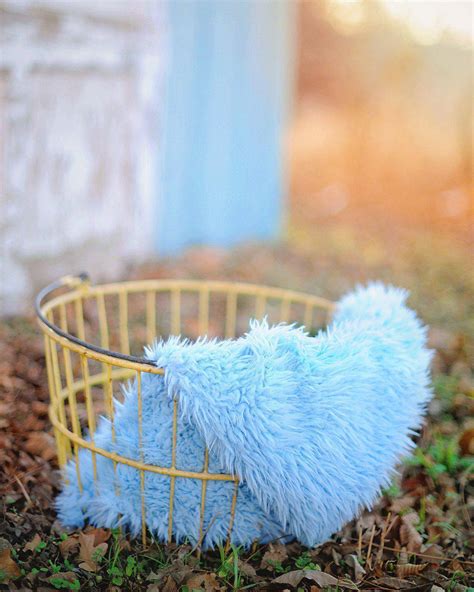 Baby Blue Minkyak Faux Fur Photography Prop Rug Beautiful Photo Props