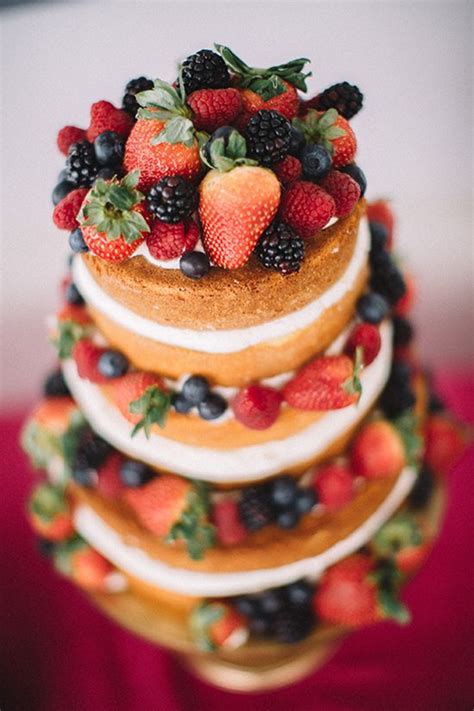 31 Beautiful Naked Wedding Cake Ideas For 2016 Elegantweddinginvites