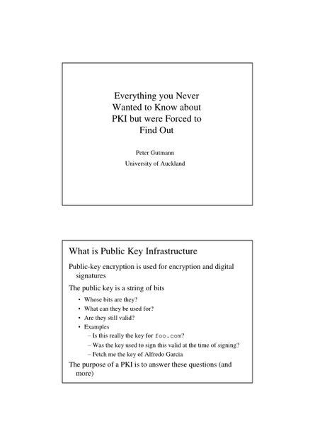 Everything You Never Wanted To Know About Pki But Were Pdf