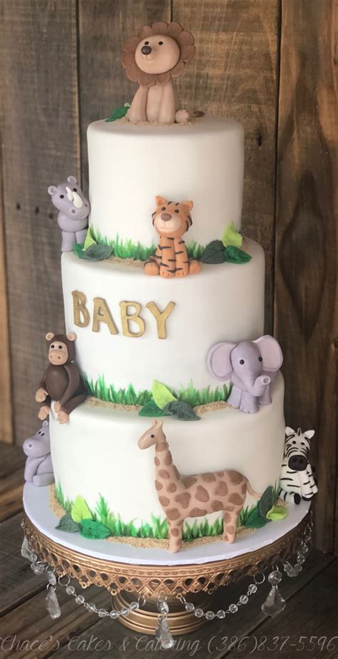 Chaces Cakes And Catering Llc Home Safari Baby Shower Cake Animal