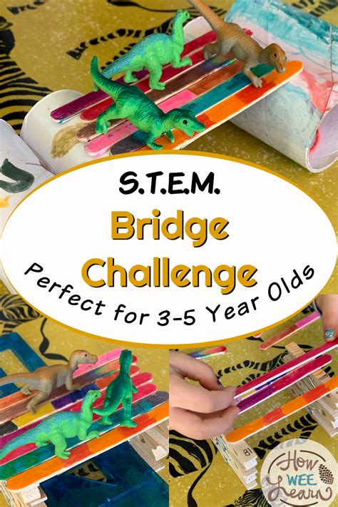 Bridge Building Stem Challenge For Kindergarten How Wee Learn