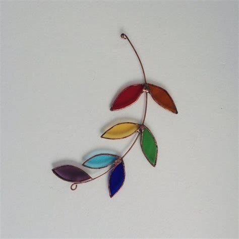 rainbow olive branch suncatcher stained glass proceeds etsy olive branch stained glass
