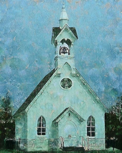 Country Church Digital Art Digital Art By Ernie Echols Fine Art America