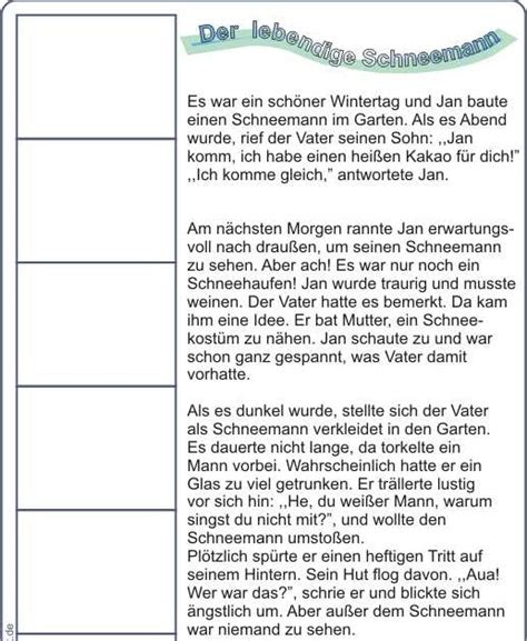 Musteraufsatz angstgeschichte für deutsch grundschule 4. Bildergeschichte Klasse 4 Mit Musterlösung ...