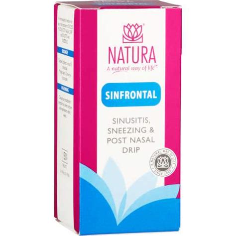 Natura Sinfrontal Sinusitis Sneezing And Post Nasal Drip 150 Tablets Med365