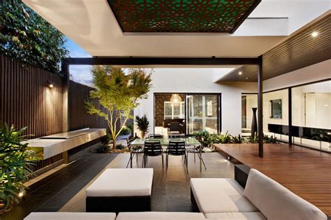 Indoor Outdoor House Design With Alfresco Terrace Living Area