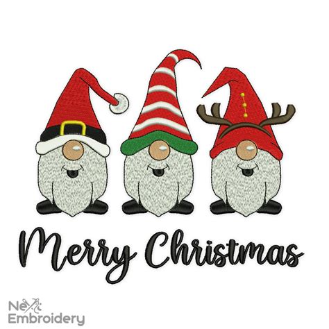 Christmas Gnomes Embroidery Design Nextembroidery