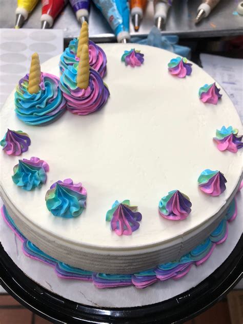 Rainbow sky blue ice cream cake 8. Unicorn Cakes: Unicorn Ice Cream Cake Dairy Queen