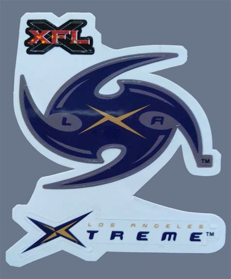 Xfl Los Angeles Xtreme Football Logo Sticker 2001 La Vintage Etsy