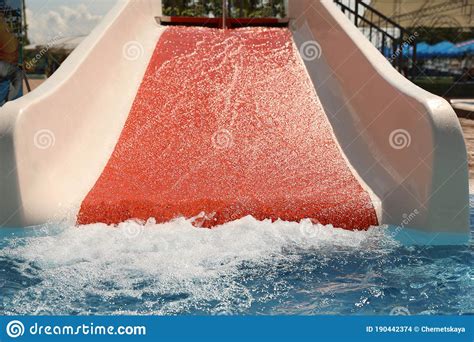 Wide Slide At Water Park Summer Stock Photo Image Of Enjoy