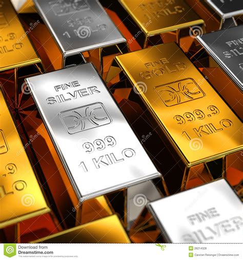Saw something that caught your attention? Gold and Silver Bars stock illustration. Illustration of ...