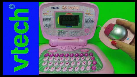 Vtech Barbie Pink My First Laptop Toy With Numbers And Music Youtube