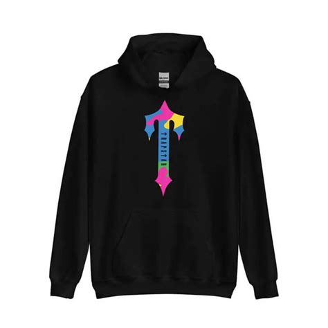 Colorful Logo Trapstar Rainbow Black Hoodie Official Store