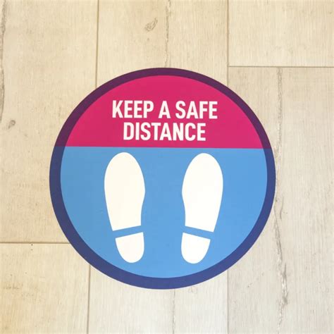 Keep A Safe Distance Floor Sign Floor Decal Floor Stickers Flooring