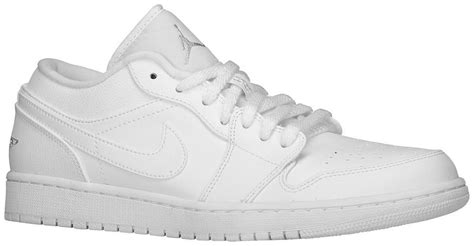 Air Jordan 1 Low White All White Nike Shoes All White Sneakers White