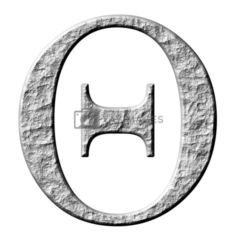 3d Stone Greek Letter Theta By Georgios Vectors And Illustrations Free