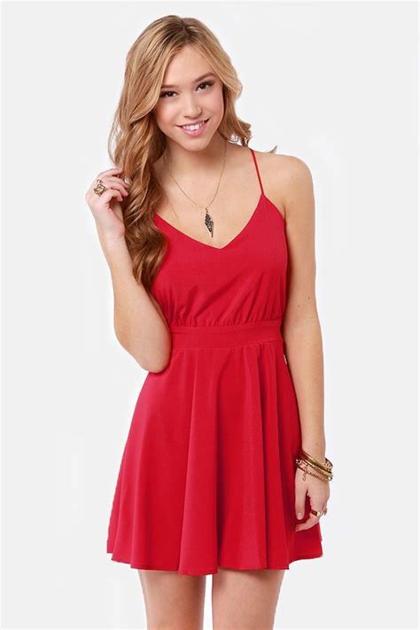 Red Sundress Red Sundress Red Dress Trims Fashion