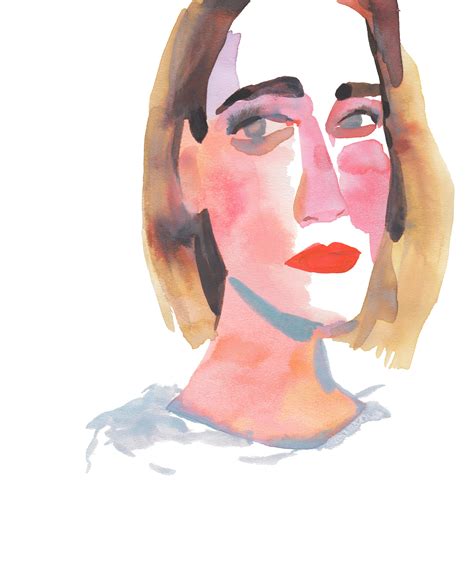 White Watercolor Selfportraits On Behance
