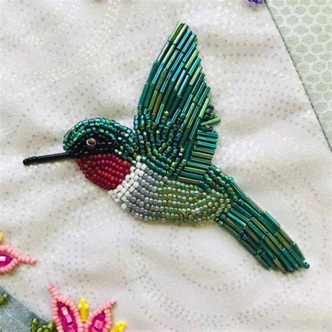 Hummingbird Kit Beaded Embroidery Bead Embroidery Patterns Beads