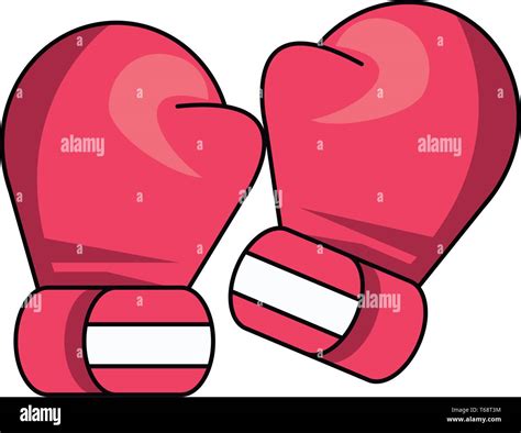 Boxing Gloves Cartoons Isolated Stock Vector Image And Art Alamy