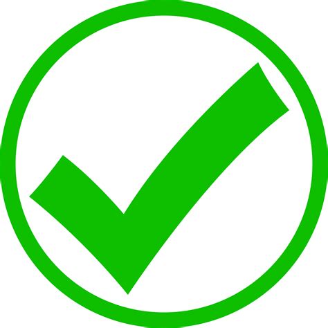 Small Green Check Mark In Circle