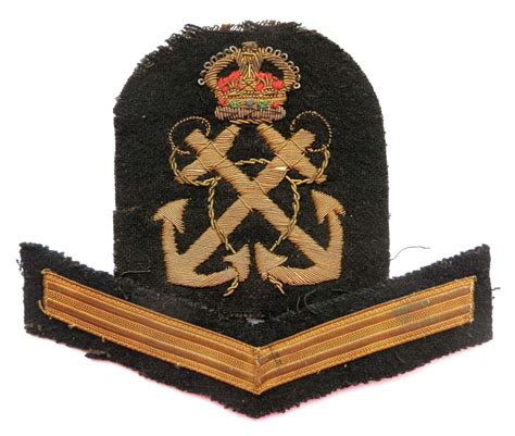 Royal Naval Petty Officers Sleeve Cloth Rank Badge