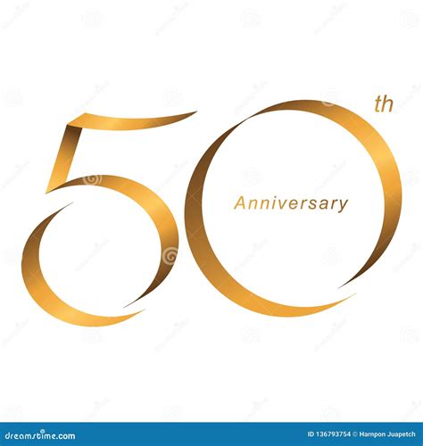 Handwriting Celebrating Anniversary Of Number 50th Year Anniversary
