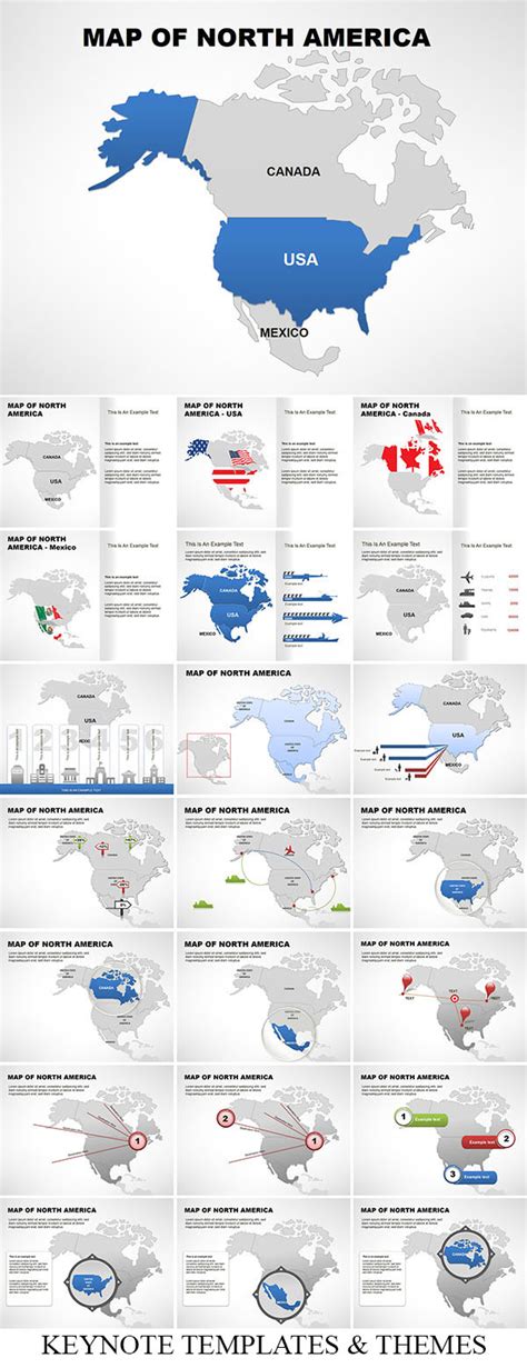 Editable North America Keynote Maps