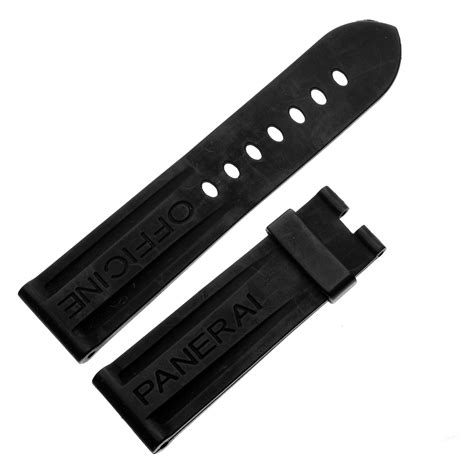 Panerai Officine Black Rubber Strap 24mm X 20mm Ebay