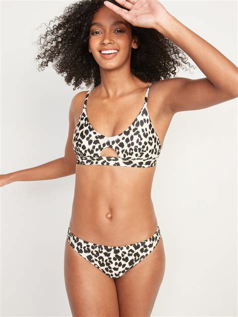 Leopard Print Bikini Piece Swim Set For Women Old Navy