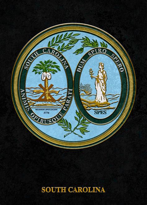 Seal Of South Carolina Poster By Ferit Kurt Displate