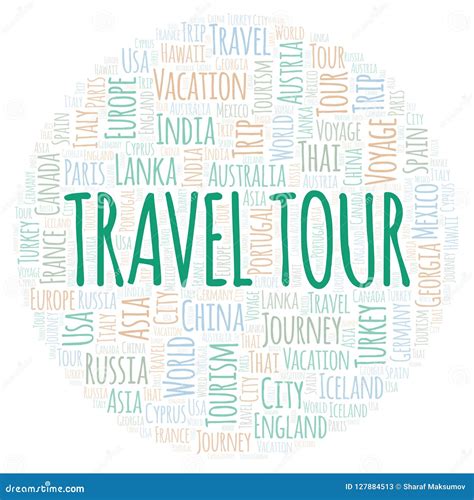 Travel Tour Word Cloud Stock Illustration Illustration Of Collage
