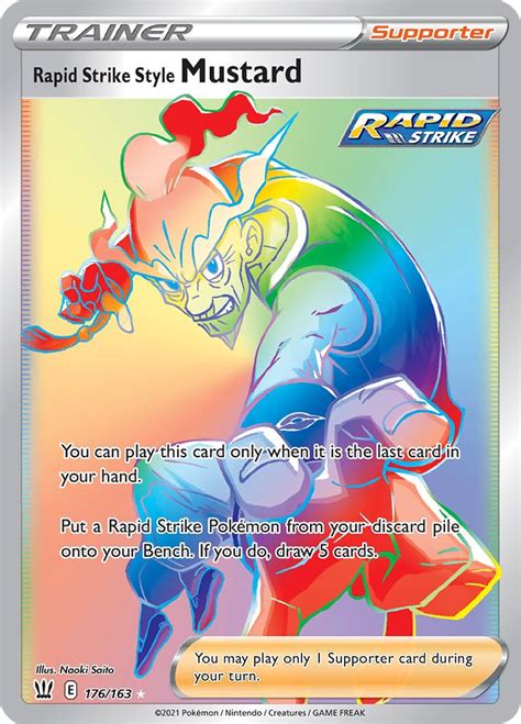 Maybe you would like to learn more about one of these? Serebii.net Pokémon Card Database - Battle Styles - #176 Rapid Strike Style Mustard