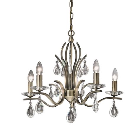 By westinghouse (8) timeless home 17 in. Franklin FL2299/5 Willow 5 Light Bronze and Crystal Chandelier - Lighting from The Home Lighting ...