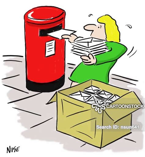 Hand holding smartphone with glowing letter icons. Postal System Cartoons and Comics - funny pictures from ...