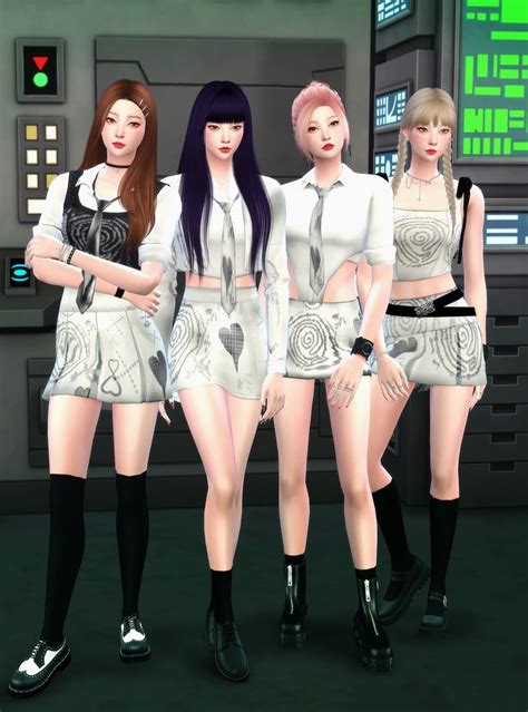 Sims4 Aespa Girls Outfits Cc Sims 4 Mods Clothes Sims 4 Clothing