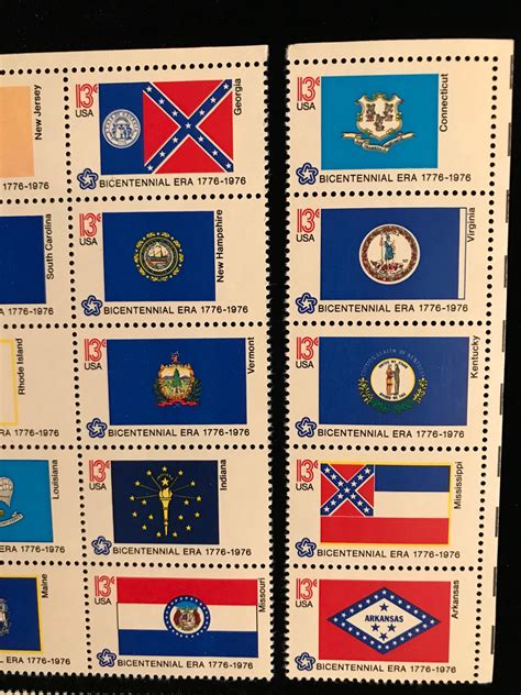 50 State Flag Stamps All 50 United States State Flags Etsy