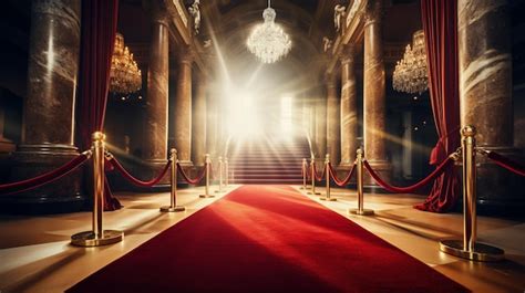 Premium Ai Image Luxury Red Carpet In The Hall