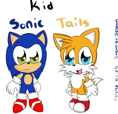 Kid Sonic And Tails By Mephy Kuns On Deviantart