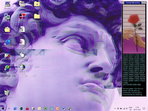 Vaporwave Customized Windows 10 Desktop The Wallpaper Is Not My Own