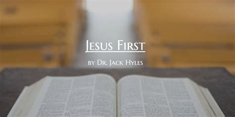 Jesus First