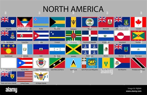 Flags Of North America Hi Res Stock Photography And Images Alamy