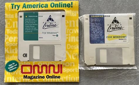 Two Aol Program Disks For Windows 20 Sealed And 25 Versions £789
