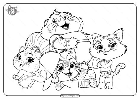 Free Printable 44 Cats Pdf Coloring Pages