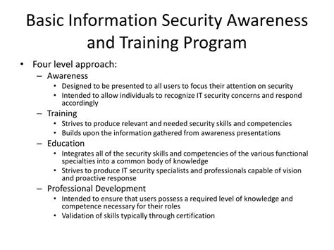 Ppt Information Security Awareness And Training Program Taking Your