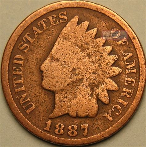 1887 Indian Head Penny Ac 896