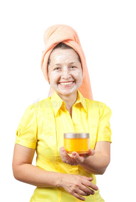 Smiling Women With Toiletries Stock Image Image Of Bottle Shampoo