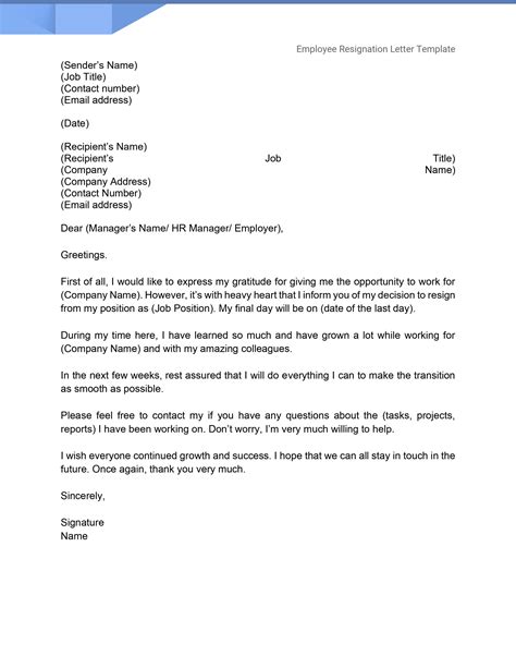 Resignation Letter With Reason Sample Template In Pdf Word
