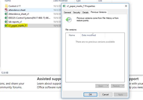 Excel On Windows 10 Recovering Old File Version Accidentally
