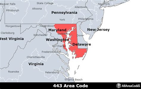 443 Area Code Location Map Time Zone And Phone Lookup